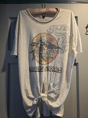 Rolling Stones x Harley-Davidson White Graphic Tee